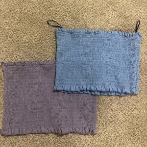 Two Bandeau Crop Tops Double Zero